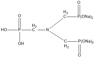 氨基三甲叉膦酸四钠（ATMP·Na4）结构式