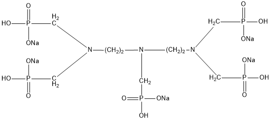 二乙烯三胺五甲叉膦酸五钠（DTPMP·Na5）结构式