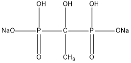 羟基乙叉二膦酸二钠（HEDP·Na2）结构式